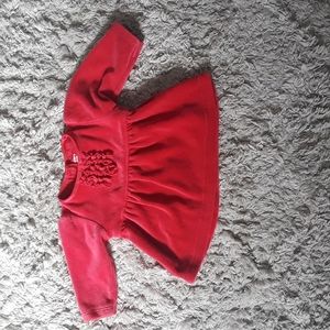 Carter’s Babies velvety red top, Size 3 months
